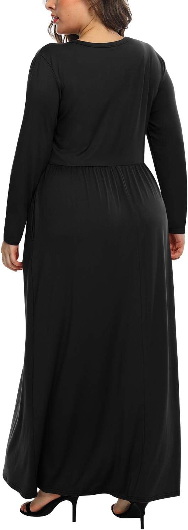 Women'S plus Size Maxi Dresses for Curvy Women Long Sleeve Casual Dress - Image 4