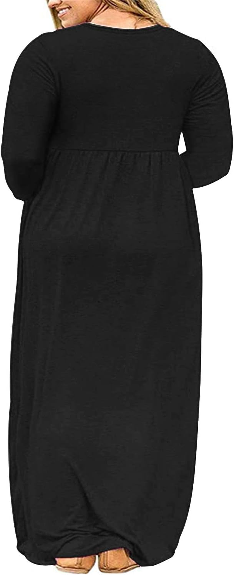 Women'S plus Size Maxi Dresses for Curvy Women Long Sleeve Casual Dress - Image 2