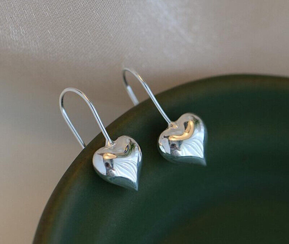 Heart Pendant 925 Sterling Silver Plated Chain Necklace Bracelet Women Jewellery - Image 11