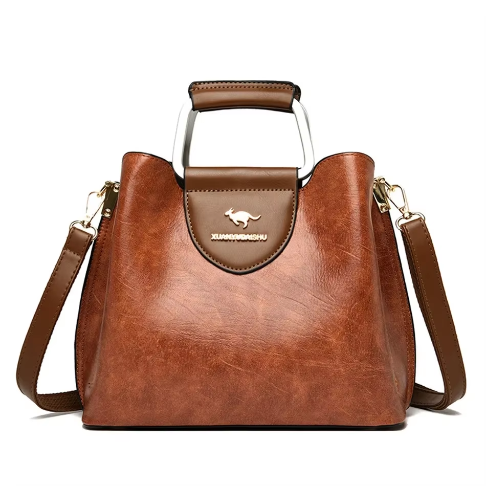 Soft Leather Luxury Handbags Tote - Image 16