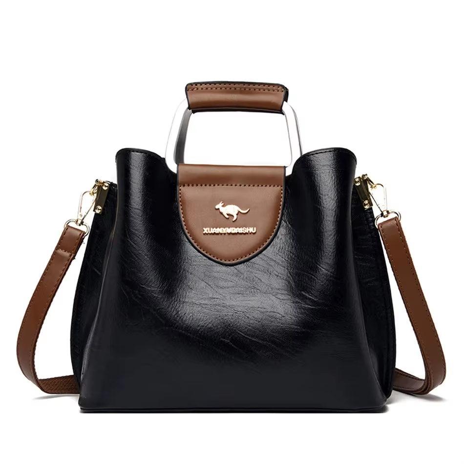 Soft Leather Luxury Handbags Tote - Image 17