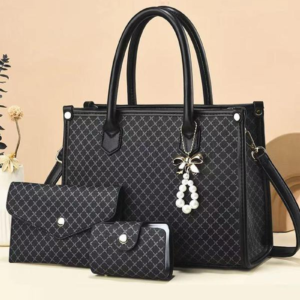 Women'S Elegant Temperament Minimalist Handbag & Wallet Set, Multi-Functional Large Capacity Bag Set with Charm,