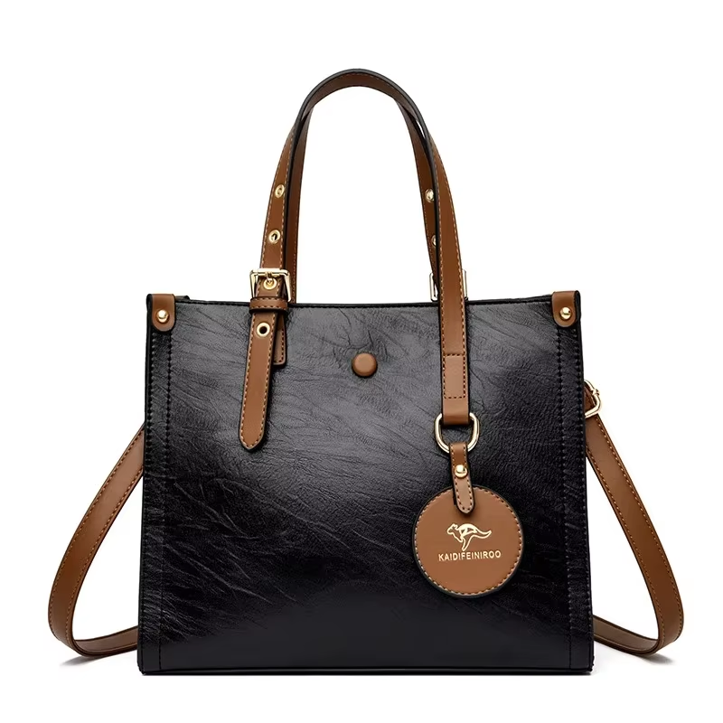 Soft Leather Luxury Handbags Tote - Image 13